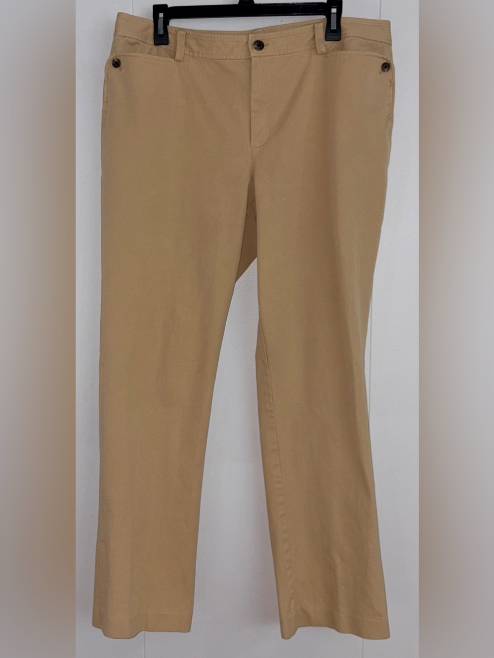 Lauren Ralph Lauren Women’s 14 Tan Khaki Straight Leg Chino Pants Stretch